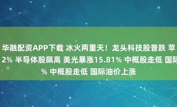 华融配资APP下载 冰火两重天！龙头科技股普跌 苹果重挫6.12% 半导体股飙高 美光暴涨15.81% 中概股走低 国际油价上涨